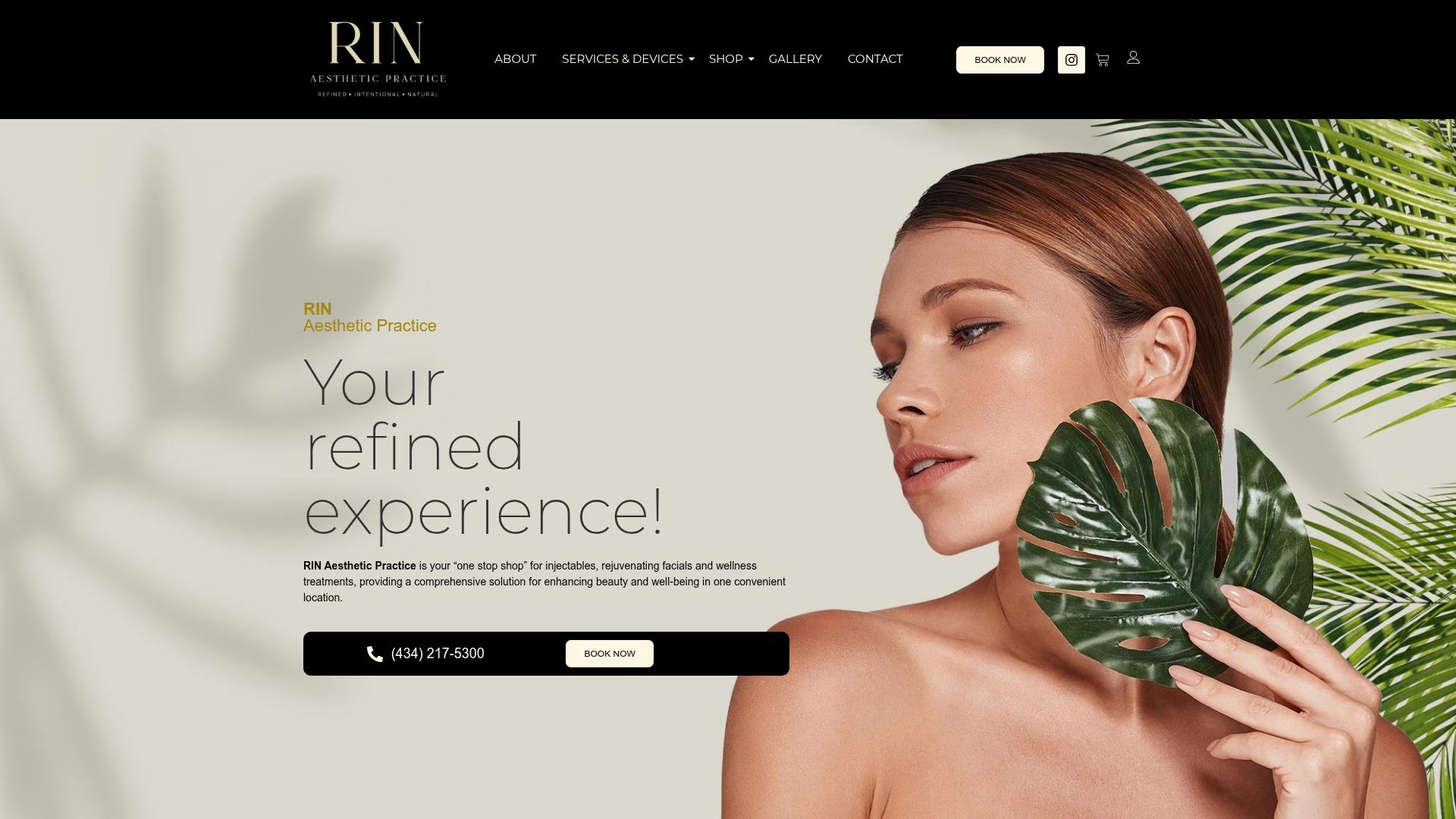 RIN Aesthetic Practice website preview