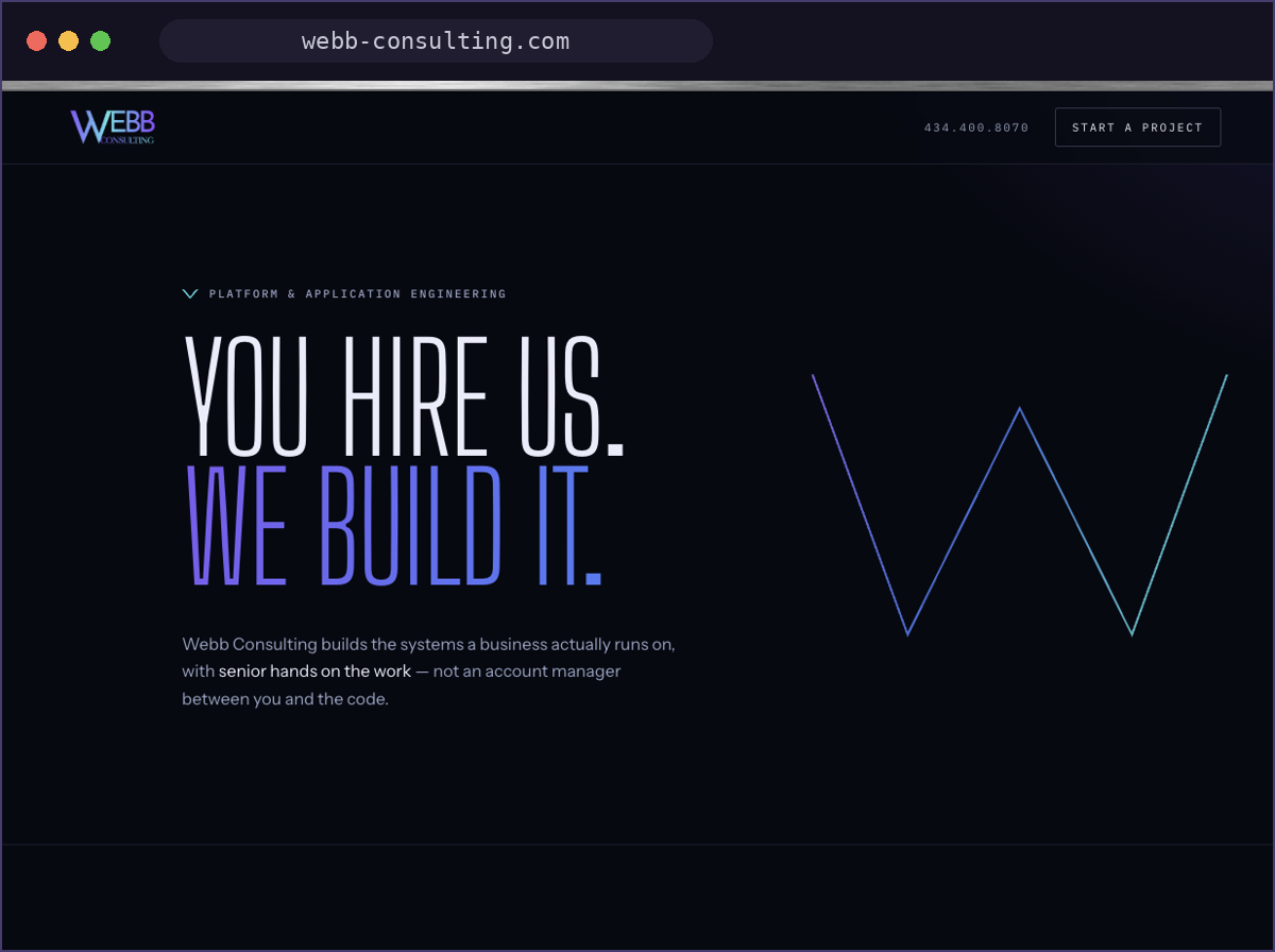 Webb Consulting website preview